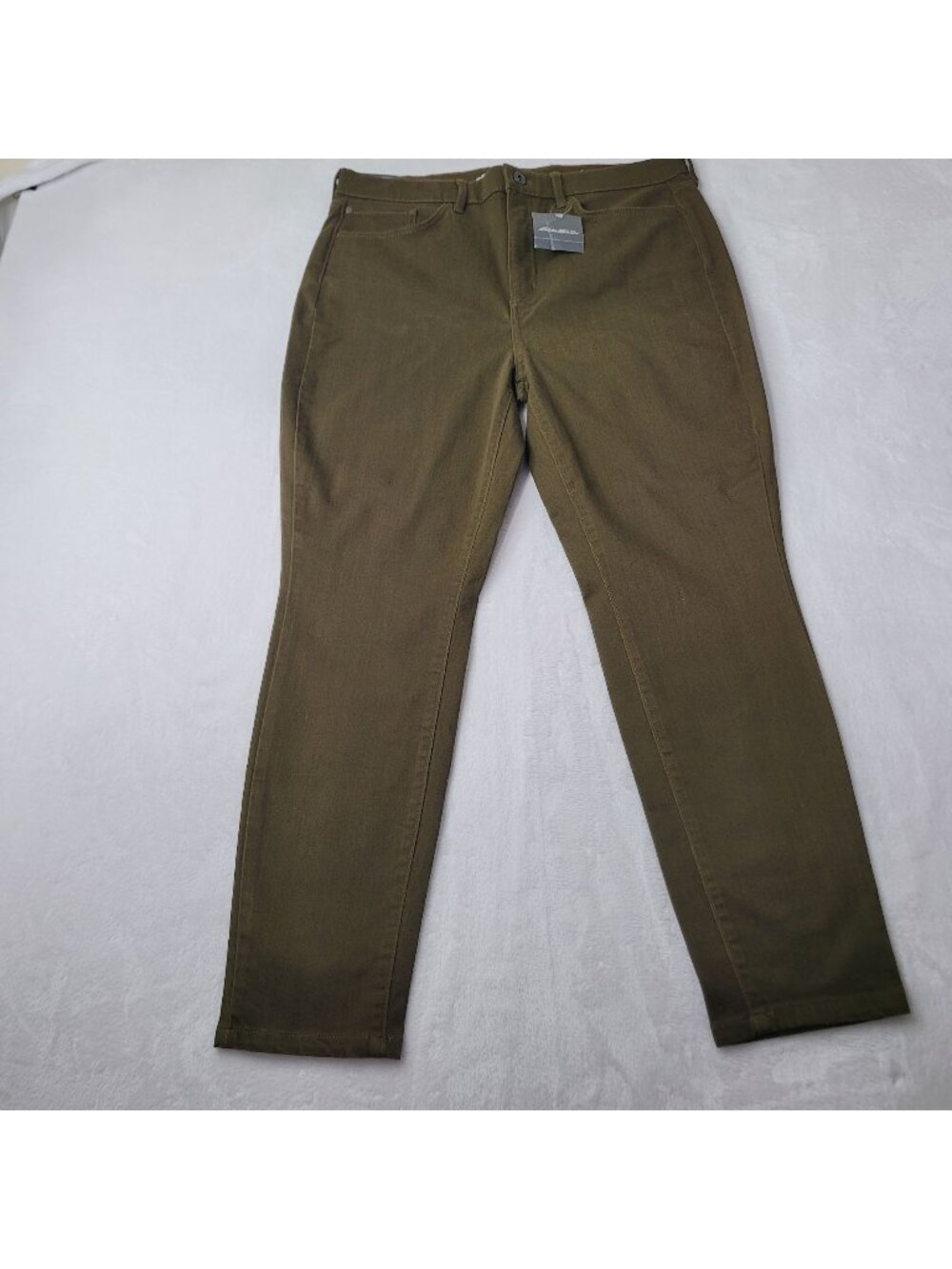 Eddie Bauer Women Olive Green Slightly Curvy High Rise Skinny Pants Size 16 NWT